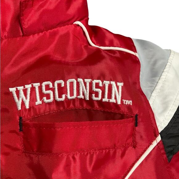 Adidas Boy’s Jacket Wisconsin Red Black Size 12 Month’s EUC - Picture 3 of 12